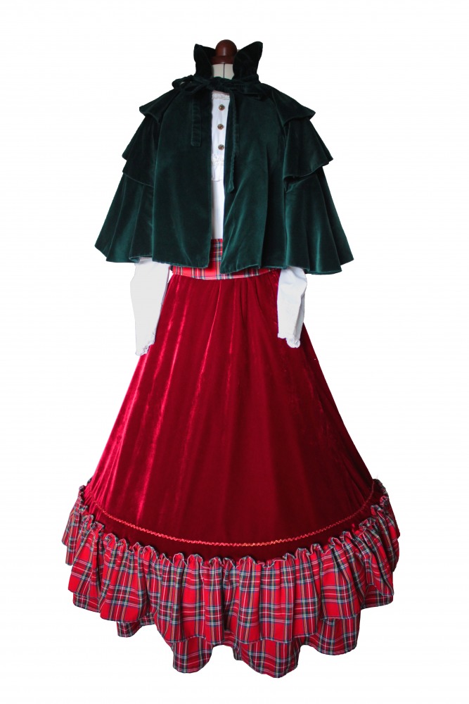 Ladies Victorian Christmas Caroler Charles Dickens 'Scrooge' Costume Size 20 - 22 Image